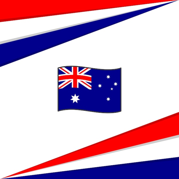 Modello di disegno astratto della bandiera dell'australia banner del giorno dell'indipendenza dell'australia social media post australia design