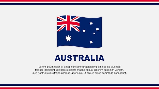 호주 국기 추상 배경 디자인 서식 파일 호주 독립 기념일 배너 소셜 미디어 벡터 그림 호주 디자인