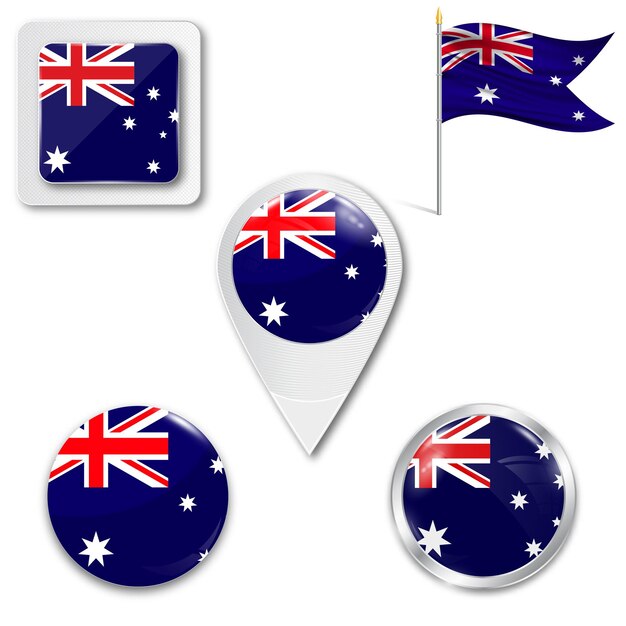 Vector australia flag australian banner vector image