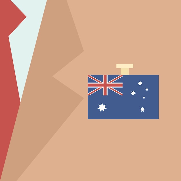 Australia flag businessman suit politic flat