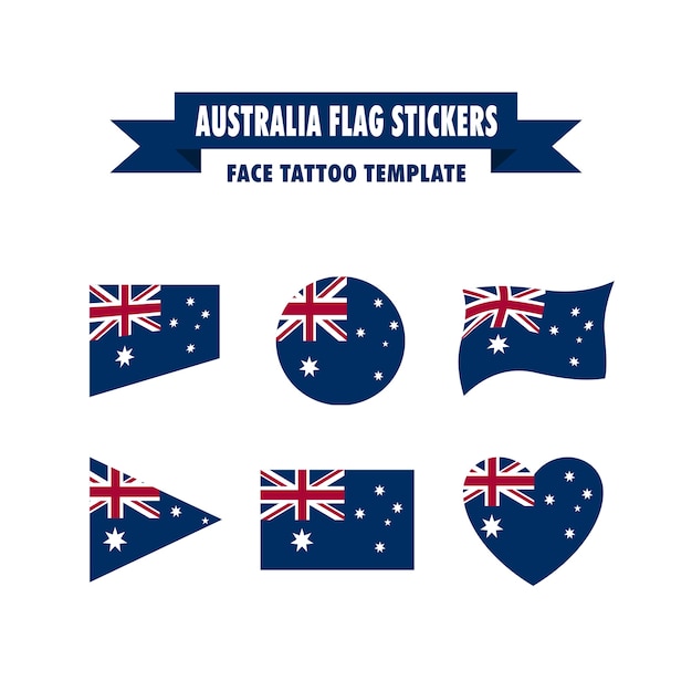 Vector australia flag template