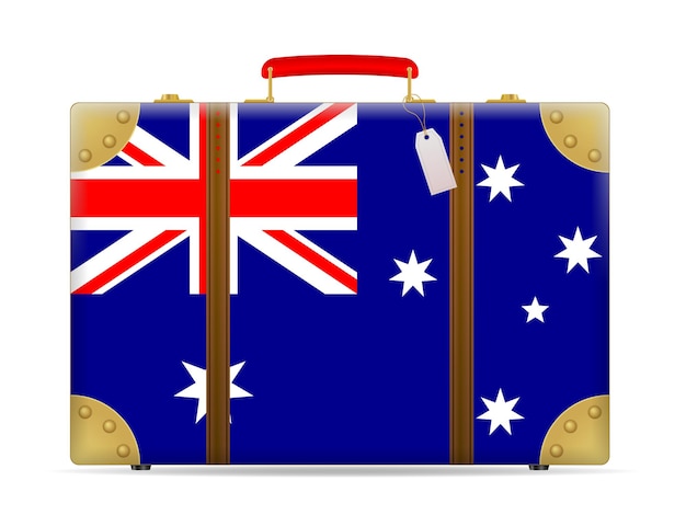 Australia flag travel suitcase