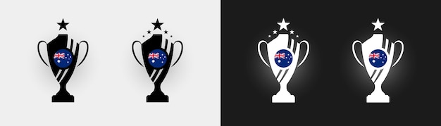 Australia flag trophy vector illustration