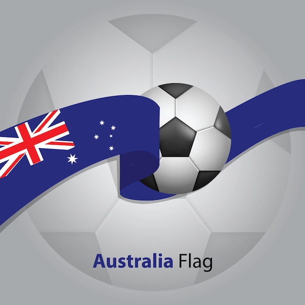 Australia flag with ball