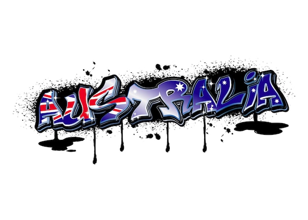 australia graffiti lettering typography art illustration