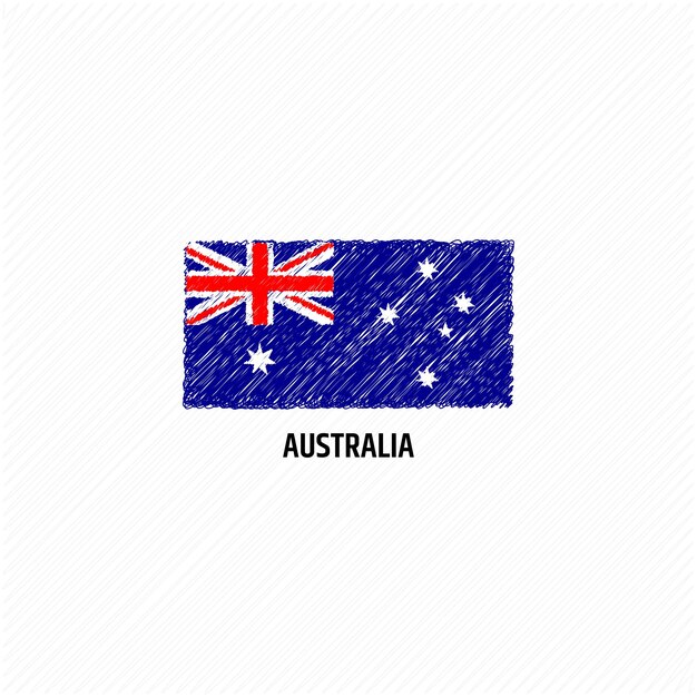 Vector australia grunge flag vector illustration