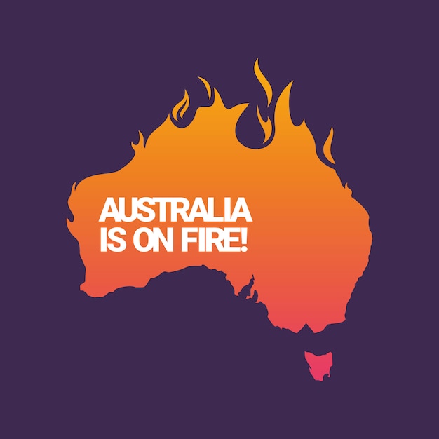 Australia is on fire illustration