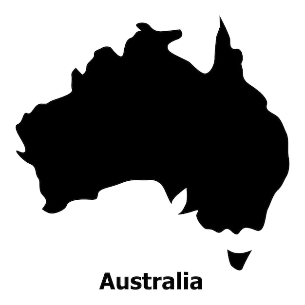 ベクトル オーストラリア地図アイコン web のオーストラリア地図ベクトル アイコンのシンプルなイラスト