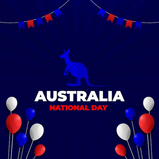 Vettore carta da parati della giornata nazionale australiana del 26 gennaio