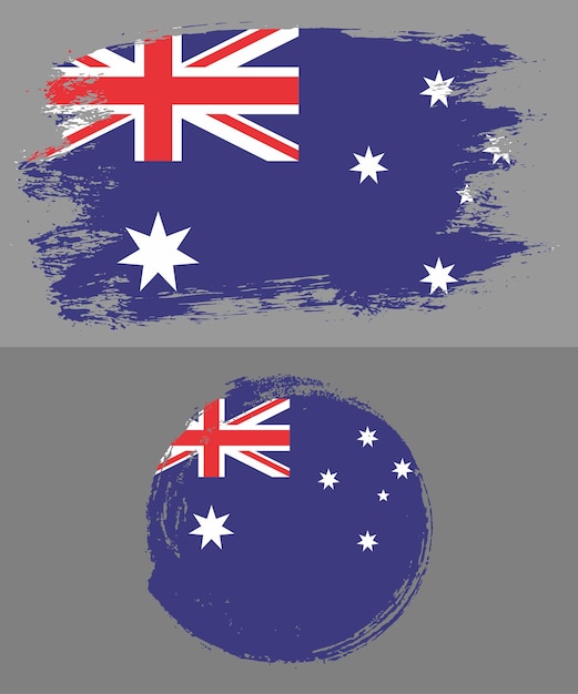 Vector australia national flag illustration vector