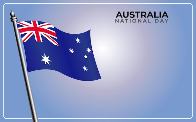 Australia National flag isolated on gradient color background