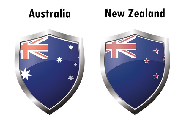 Vector australia and new zealand flag icon vector illustration