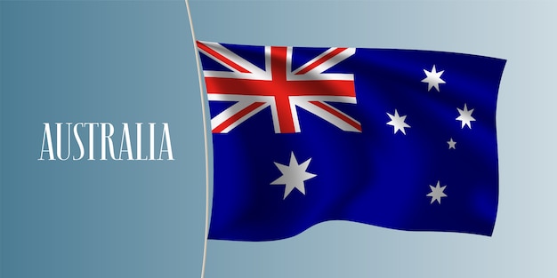 Vector australia waving flag