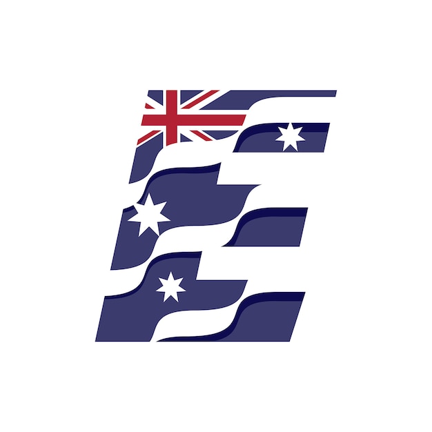 Australian alphabet flag e