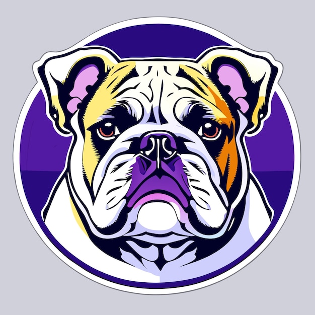 Vettore australian bulldog hand drawn cartoon sticker icon concept isolato illustrazione