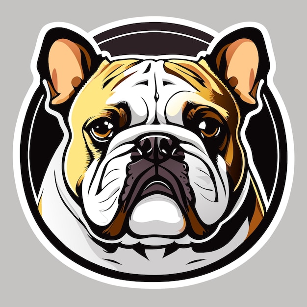 Vettore australian bulldog hand drawn cartoon sticker icon concept isolato illustrazione