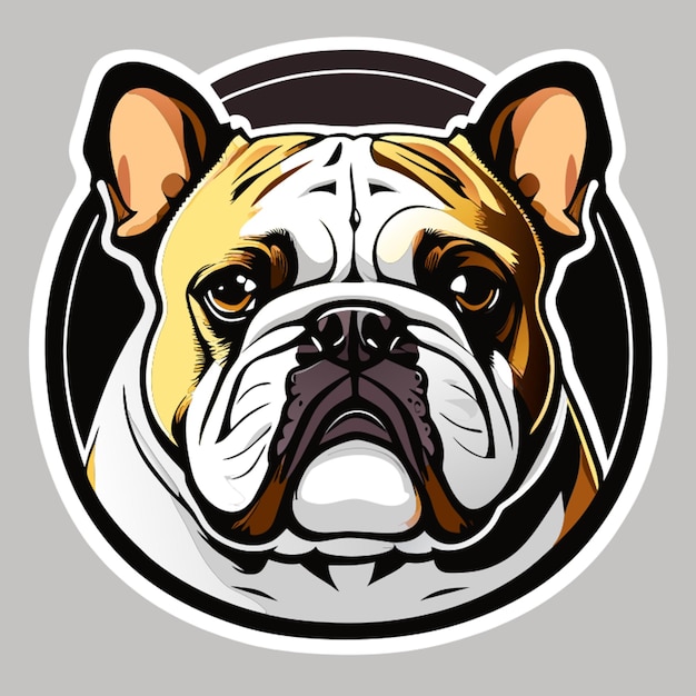 Australian bulldog sticker vector illustration