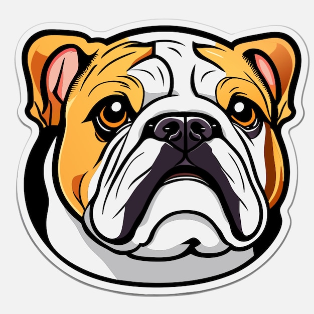 Vector australian bulldog sticker vector illustration