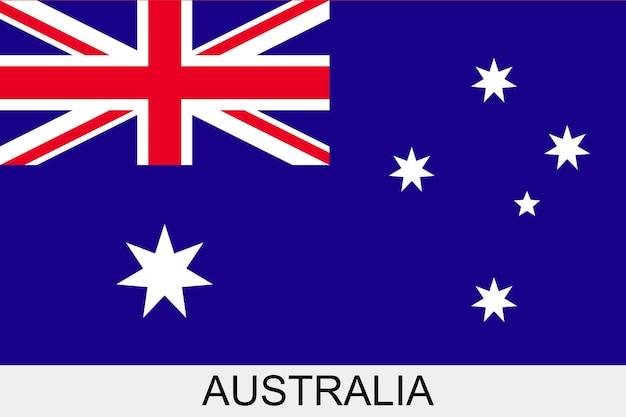 Vector australian flag. isolated flag of australia.