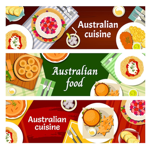 Cucina australiana, piatti di menu