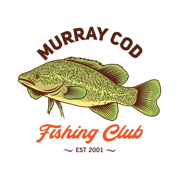 Australian Murray Cod vector illustration logo