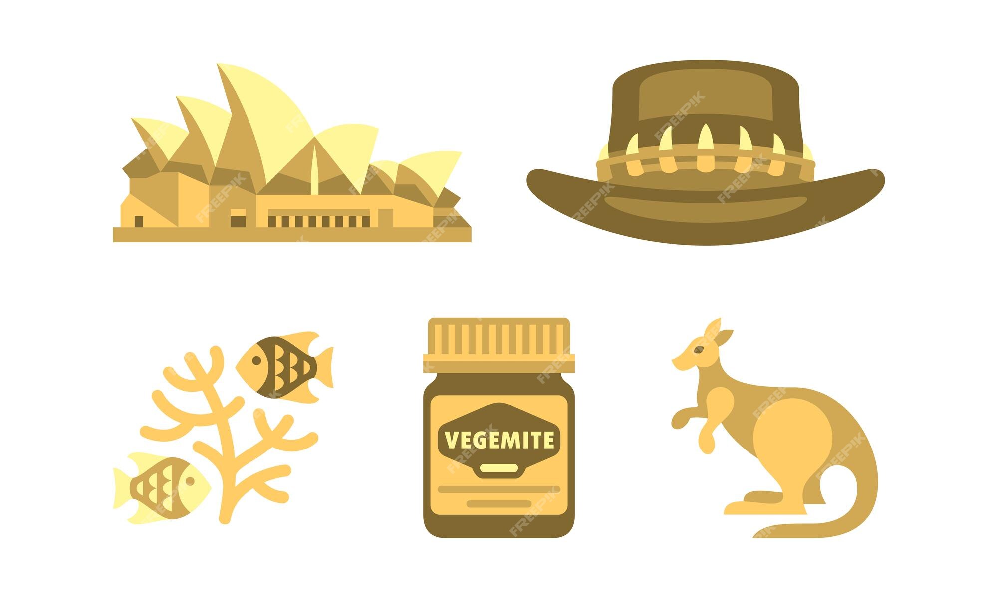 Australian National Symbols Set Travel