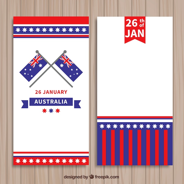 Australië dag banners verpakking