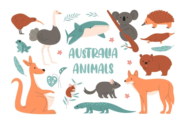 Australië Dieren Set