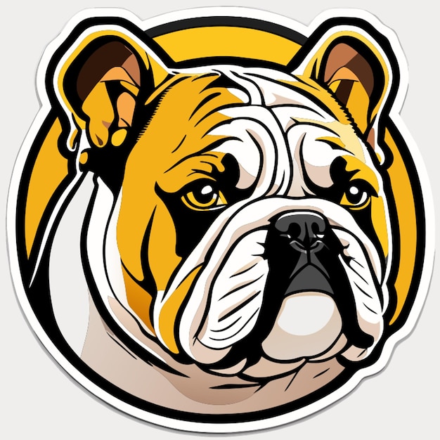 Australische bulldog sticker vector illustratie