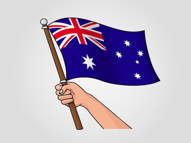 Australische land golvende vlag vectorillustratie