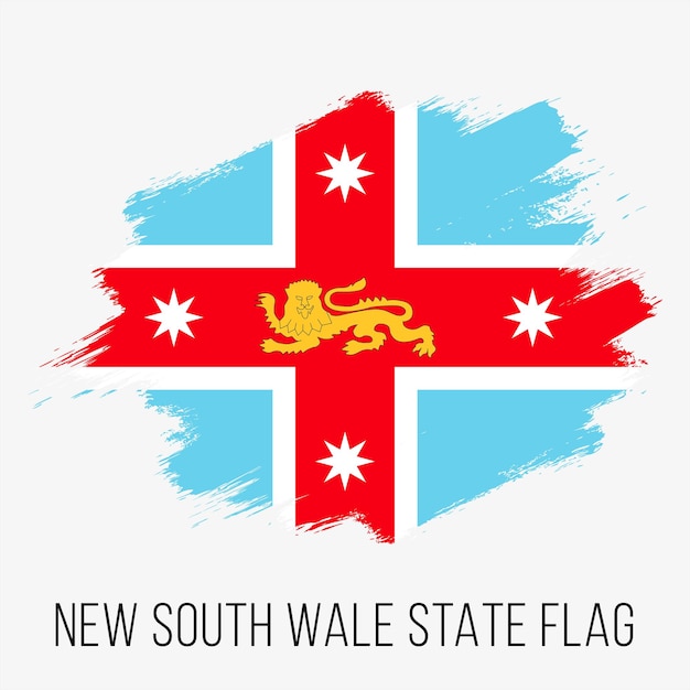 Australische staat New South Wales Vector vlag ontwerp sjabloon New South Wales vlag voor onafhankelijkheid