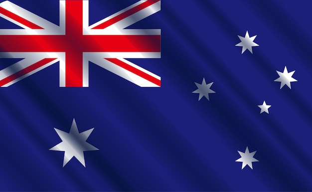 Australische vlag ontwerp vectorillustratie