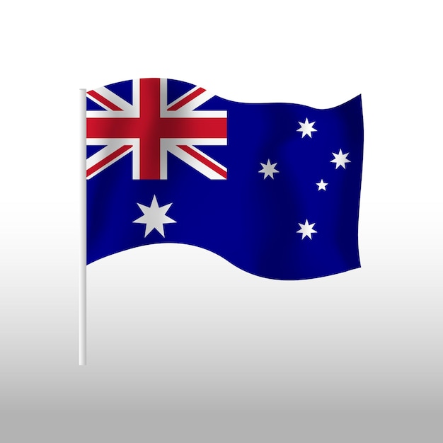 Australische vlag zwaaien