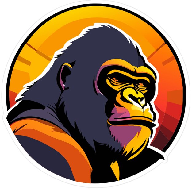 Australopithecus sticker vectorillustratie