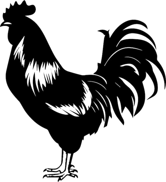 Vector australorp chicken vector silhouette illustration black color 6