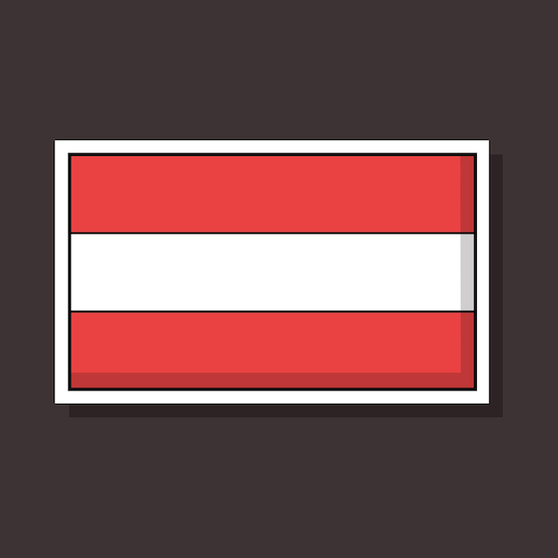 Vector austria flag design vector sticker