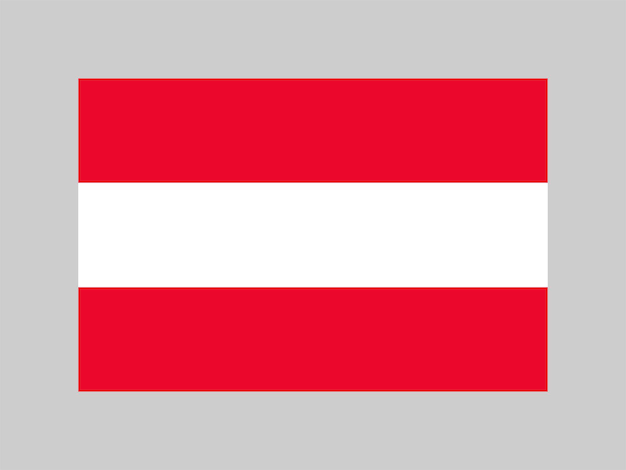 Vector austria flag official colors and proportion vector illustration