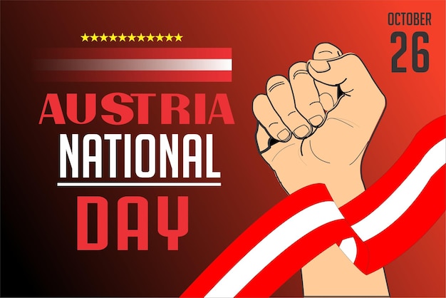 Design della bandiera del giorno dell'indipendenza dell'austria