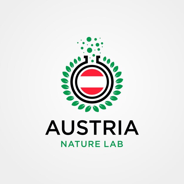 Logo Austria Nature Lab Premium Vector