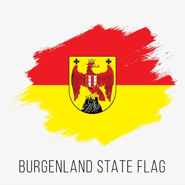 Modello di progettazione della bandiera vettoriale del Burgenland degli Stati austriaci Bandiera del Burgenland per il giorno dell'indipendenza