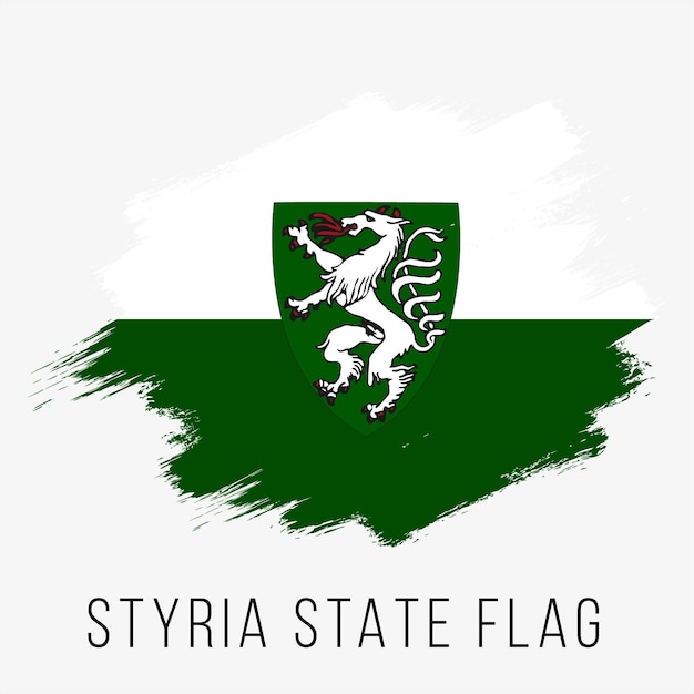 Austria states styria vector flag design template styria flag for independence day grunge styria