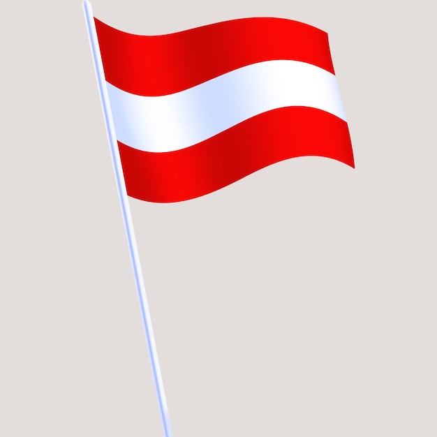 austria wavy flag vector illustration national flag isolated on light background