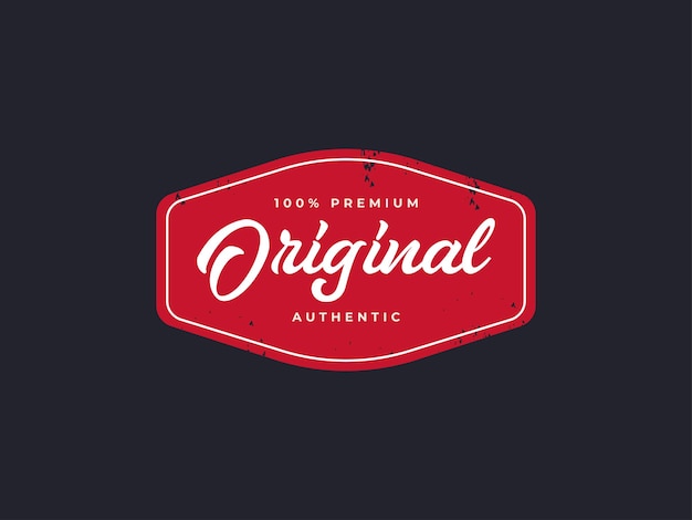 Authentic badge label design concept