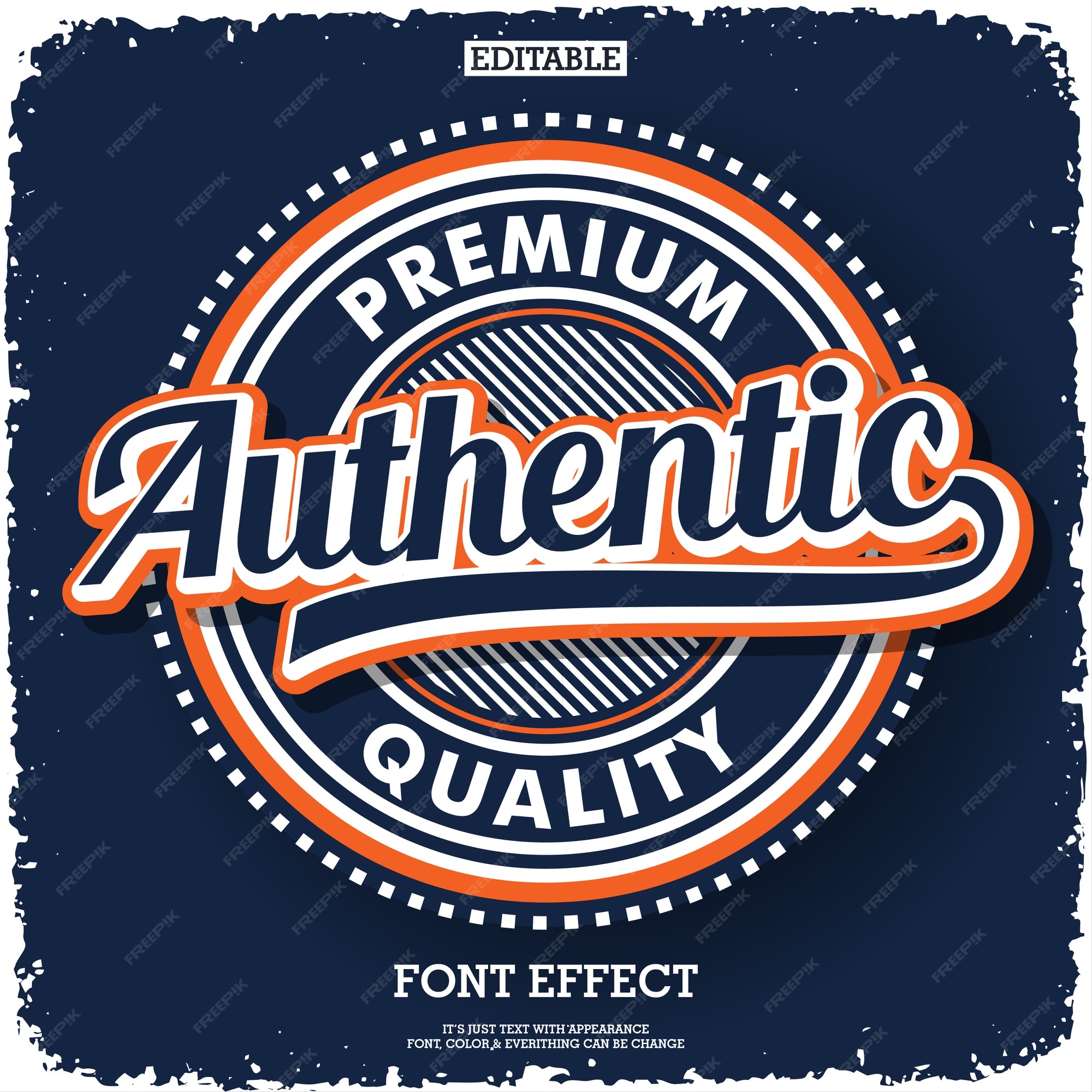 Premium Vector | Authentic logo type for product or service company