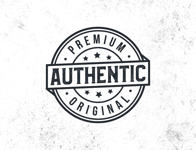 Vector authentic original product stamp logo