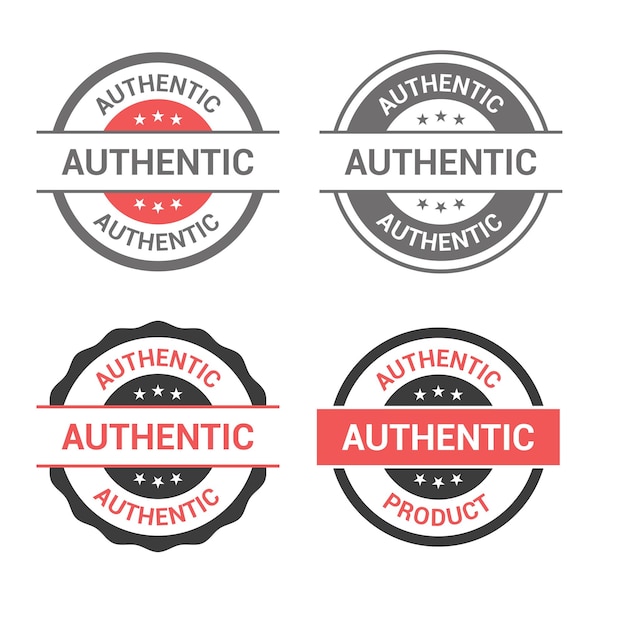 Authentic Product vector badge logo and image