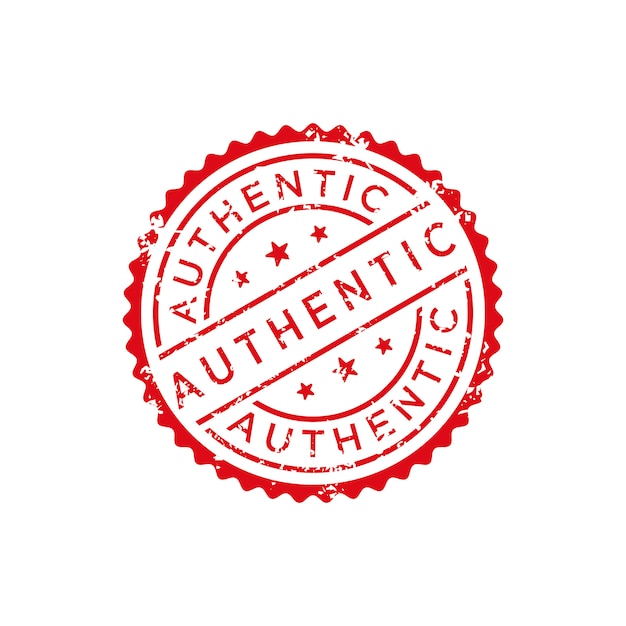 Authentic stamp vector