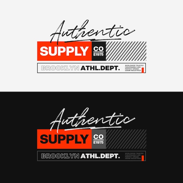 authentic supplytypography for t shirt active