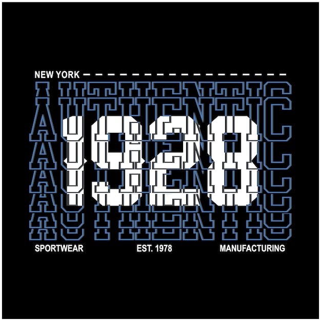 Authentic typography graphic tshirt design