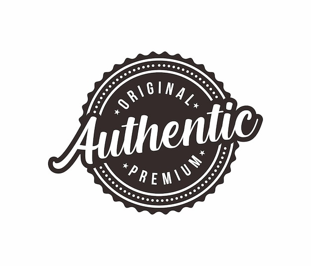 Authentiek origineel premium stickerstempellogo